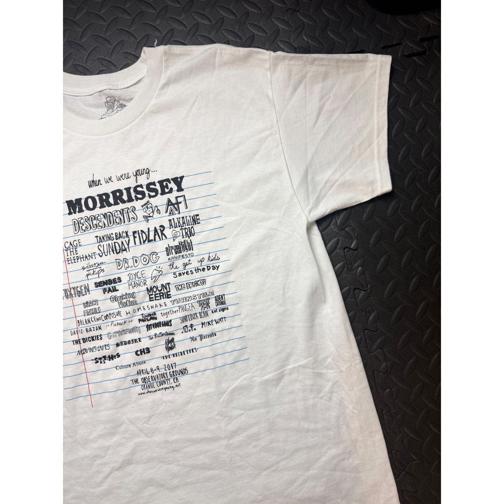 When We Were Young 2017 Festival T-Shirt Morrissey Descendents AFI White Large - Picture 4 of 7